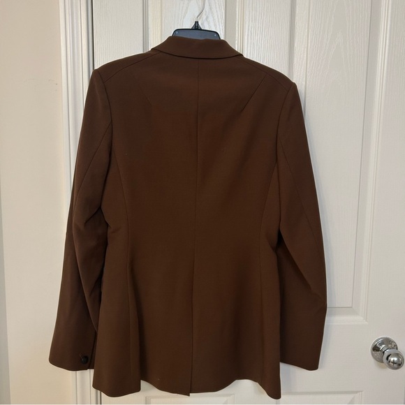 rag & bone Roxanne Wool Blend Blazer in Dark Brown Size 4 - Picture 9 of 9